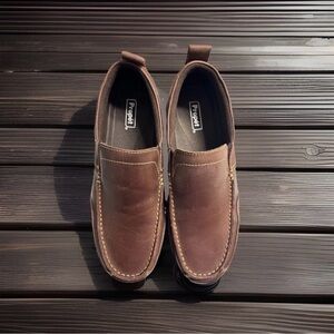 Propét Preston Leather Loafer Boat Shoe Comfort Orthopedic Casual Slip On Men 13